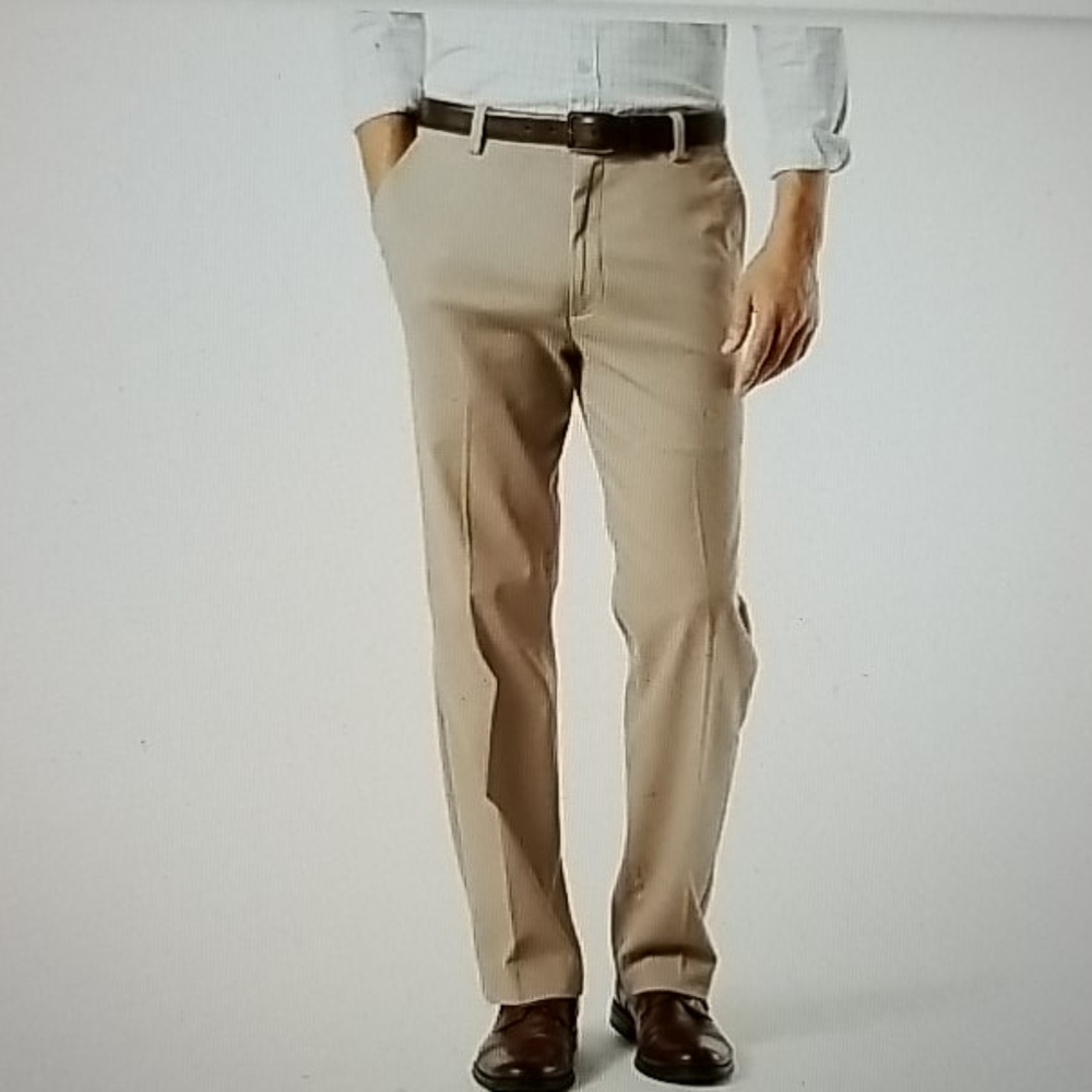 <DOCKERS> Men's Khaki Flat Front Pants